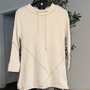 Soft Surroundings Off-White Pullover Hoodie